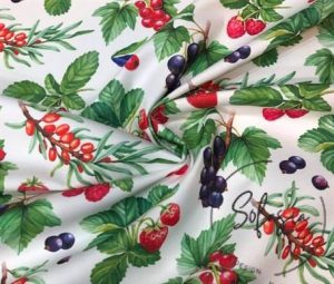 Summer Fruits Patterned Sofa and Curtain Fabric
