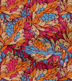Vitange Flower Patterned Sofa and Curtain Fabric