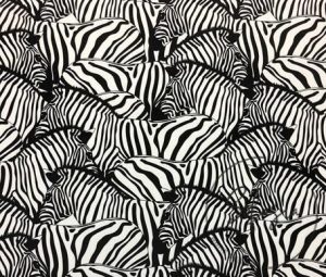 Zebra Herd Patterned Sofa and Curtain Fabric