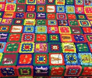 Knit Patterned Patchwork Fabric