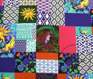Sunny Patchwork Patterned Fabric