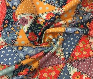 Triangle Patchwork Patterned Fabric