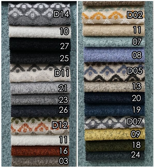4 Teddy Sofa Fabric Chart